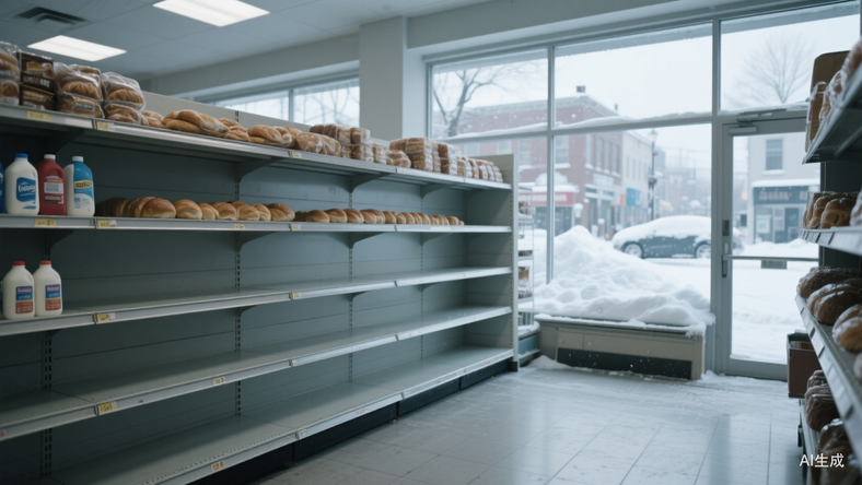 比“斩杀线”更紧迫的,是美国人暴风雪前的“面包鲜奶防线”